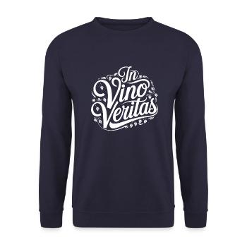 In vino veritas - Sweat-shirt Unisexe - marine - Devant - Alina (178cm) & Michal (187cm)