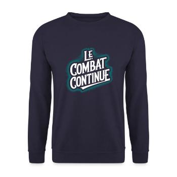 Le combat continue - Sweat-shirt Unisexe - marine - Devant - Alina (178cm) & Michal (187cm)