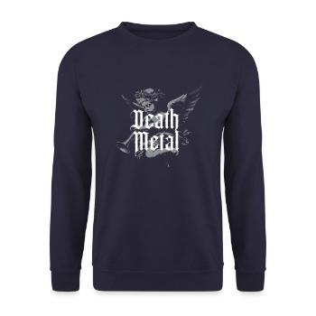 Death metal logo music - Unisex Sweatshirt - navy - Front - Alina (178cm) & Michal (187cm)