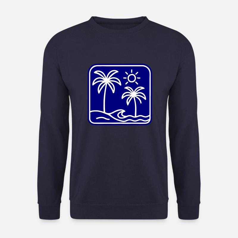 Insel Sommer Meer Palmen - Unisex Pullover - Navy