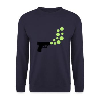 bubble gun - Sweat-shirt Unisexe - marine - Devant - Alina (178cm) & Michal (187cm)