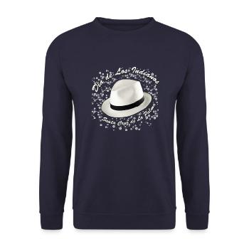 Dia de Los Indianos - Unisex Pullover - Navy - Vorne - Alina (178cm) & Michal (187cm)