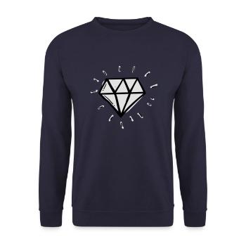 Diamant - Unisex Pullover - Navy - Vorne - Alina (178cm) & Michal (187cm)
