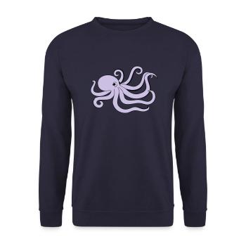 octopus - Unisex Pullover - Navy - Vorne - Alina (178cm) & Michal (187cm)