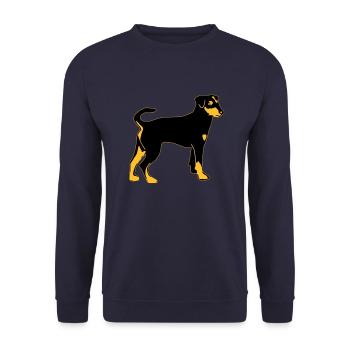 pinscher hund - Unisex Pullover - Navy - Vorne - Alina (178cm) & Michal (187cm)