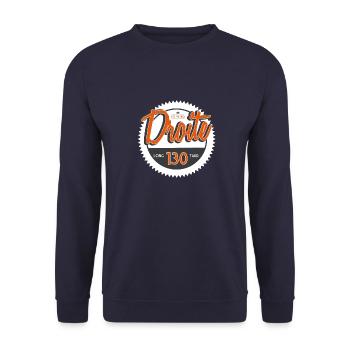 Droite 130 Long Tard - Sweat-shirt Unisexe - marine - Devant - Alina (178cm) & Michal (187cm)