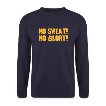no sweat no glory - Sweat-shirt Unisexe - marine - Devant - Alina (178cm) & Michal (187cm)
