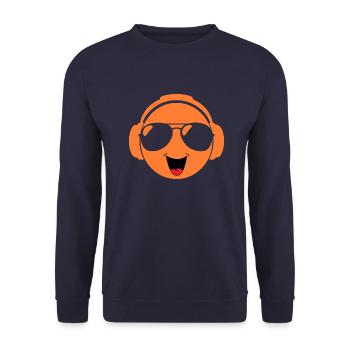 Techno tête rieure visage - Sweat-shirt Unisexe - marine - Devant - Alina (178cm) & Michal (187cm)