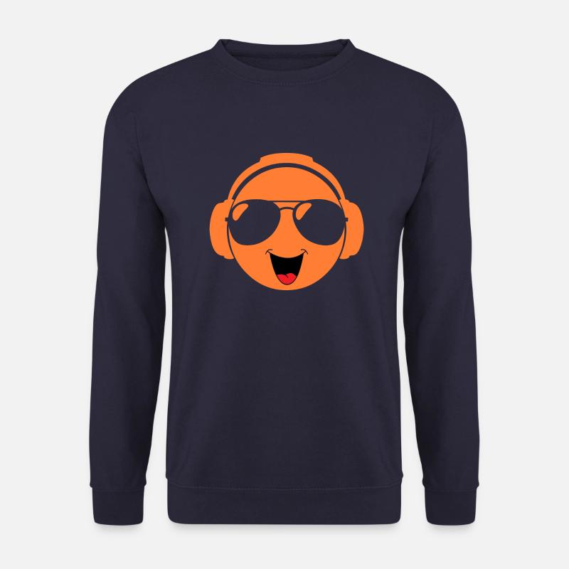 Techno laughing head face - Unisex Sweatshirt - navy