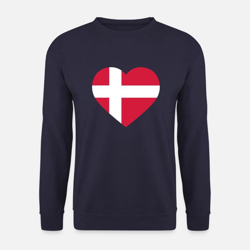 Dänemark Herz - Unisex Pullover - Navy