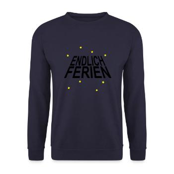 Endlich Ferien! - Unisex Pullover - Navy - Vorne - Alina (178cm) & Michal (187cm)