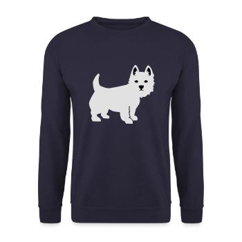 Westie - Unisex Pullover - Navy - Vorne - Alina (178cm) & Michal (187cm)