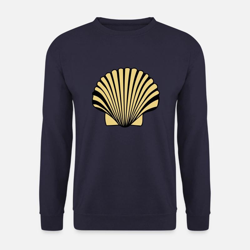 coquille saint jaques coquillage de Compostelle - Sweat-shirt Unisexe - marine