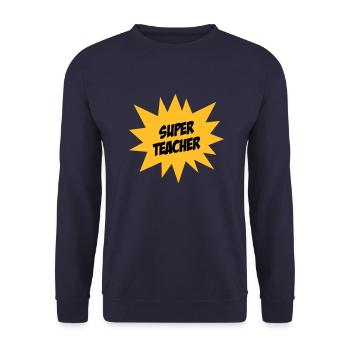 Teacher / School / Professor / Ecole / Schule - Unisex Sweatshirt - navy - Front - Alina (178cm) & Michal (187cm)