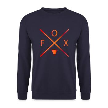 fox - Sweat-shirt Unisexe - marine - Devant - Alina (178cm) & Michal (187cm)