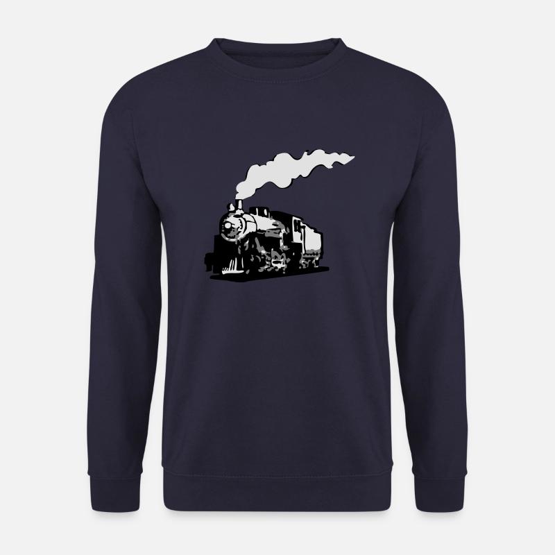 dampflok eisenbahn lokomotive romantik - Unisex Pullover - Navy