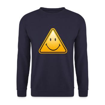Smiley Shield - Sweat-shirt Unisexe - marine - Devant - Alina (178cm) & Michal (187cm)
