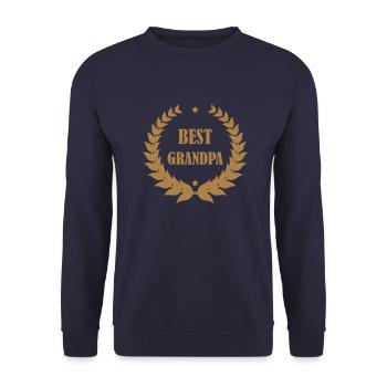 Grandfather Grandpa Family Papi Papy Großvater - Unisex Sweatshirt - navy - Front - Alina (178cm) & Michal (187cm)