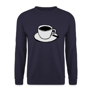 Le café - Sweat-shirt Unisexe - marine - Devant - Alina (178cm) & Michal (187cm)