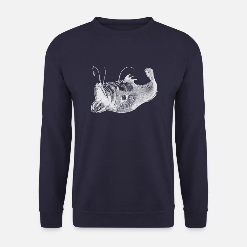 deep-sea fish white - Unisex Sweatshirt - navy