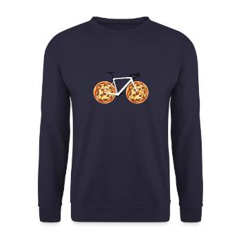 Pizza bike - Unisex Sweatshirt - navy - Front - Alina (178cm) & Michal (187cm)