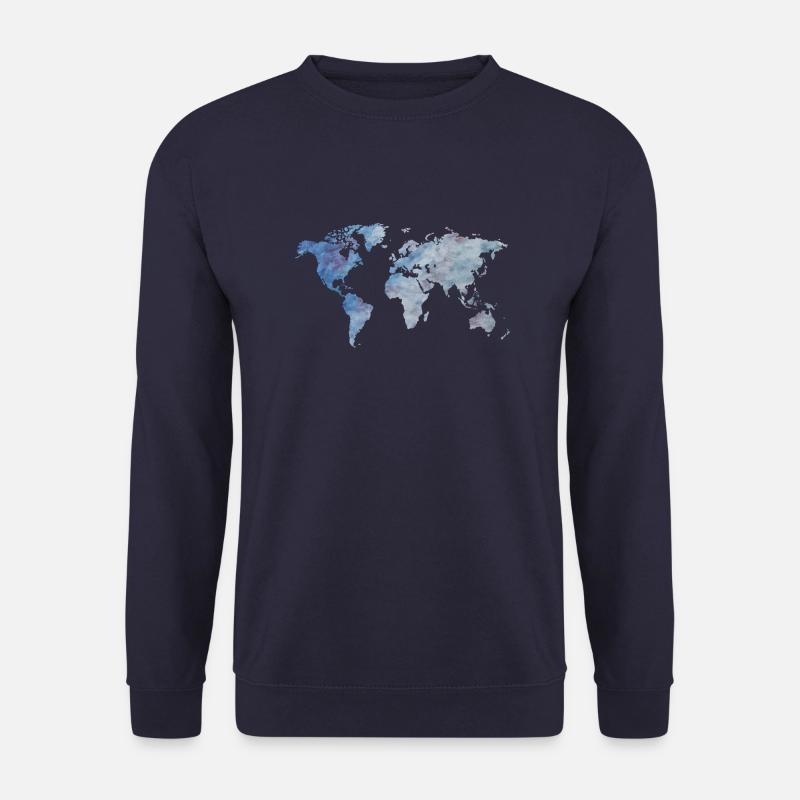 blueWorldmap - Sweat-shirt Unisexe - marine