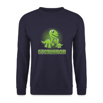 STOREBROR bytheManzanita's - Unisex Sweatshirt - navy - Front - Alina (178cm) & Michal (187cm)