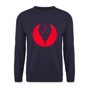 Daija, the legendary Japanese snake - Unisex Sweatshirt - navy - Front - Alina (178cm) & Michal (187cm)