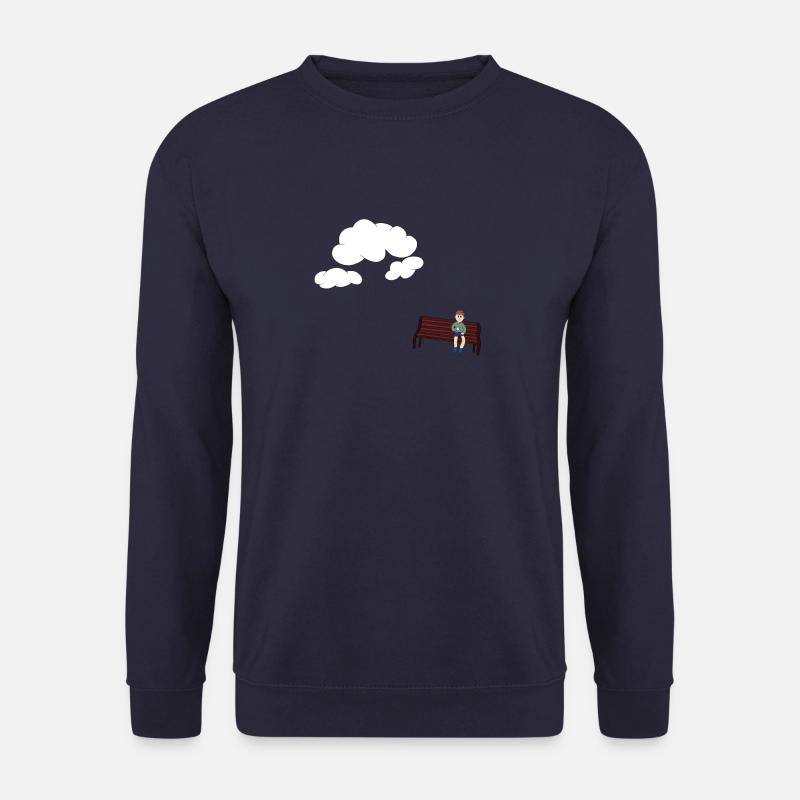 Musing on a bench - Unisex Sweatshirt - navy