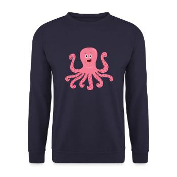 Oktopus - Unisex Pullover - Navy - Vorne - Alina (178cm) & Michal (187cm)