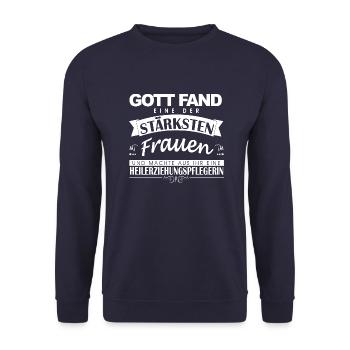Heilerziehungspflegerin - Unisex Pullover - Navy - Vorne - Alina (178cm) & Michal (187cm)