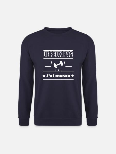 Je peux pas j'ai muscu - musculation - Sweat-shirt Unisexe - marine