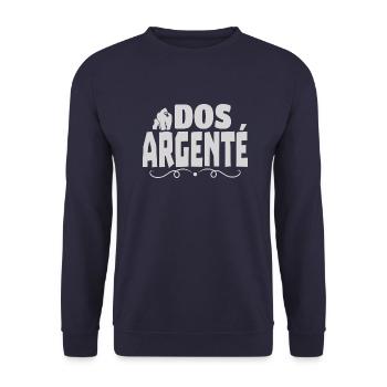 dos argenté - Sweat-shirt Unisexe - marine - Devant - Alina (178cm) & Michal (187cm)