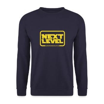 Next Level - Unisex Sweatshirt - navy - Front - Alina (178cm) & Michal (187cm)