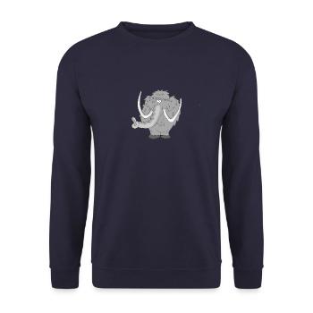 Dino 12 - Unisex Pullover - Navy - Vorne - Alina (178cm) & Michal (187cm)