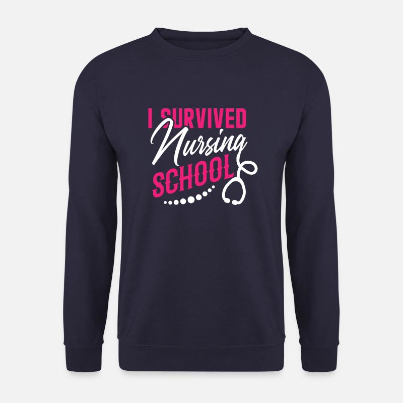 I survived nursing school - Unisex Sweatshirt - navy
