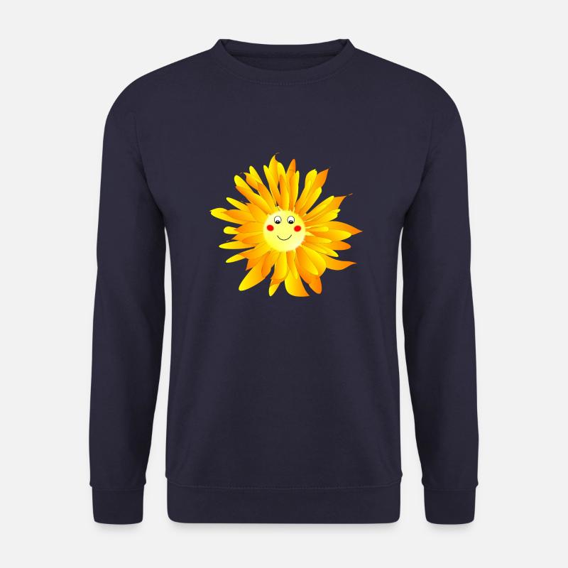 Blume mit Augen - Unisex Pullover - Navy
