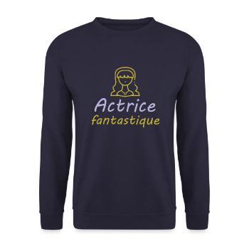 Tshirt femme Actrice fantastique - Sweat-shirt Unisexe - marine - Devant - Alina (178cm) & Michal (187cm)