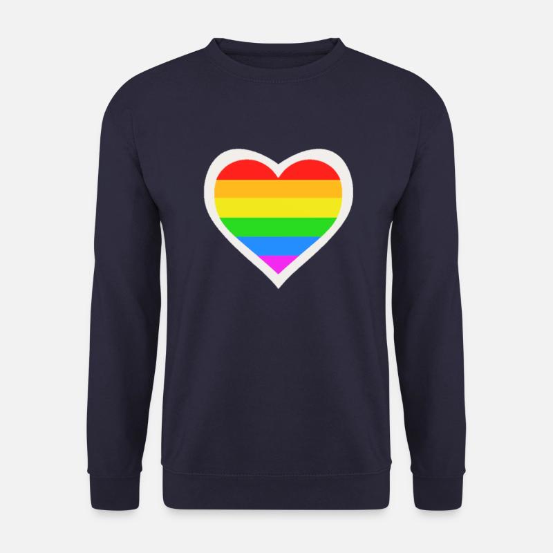 LGBT Queer Rainbow Heart - Unisex Sweatshirt - navy