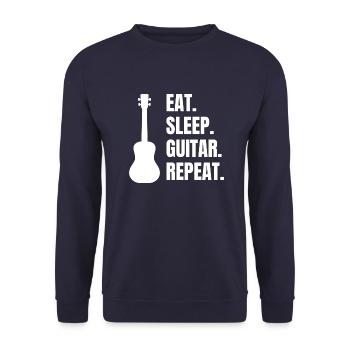Gitarrist Musik Band Gitarre Musiker Gitarristin - Unisex Pullover - Navy - Vorne - Alina (178cm) & Michal (187cm)