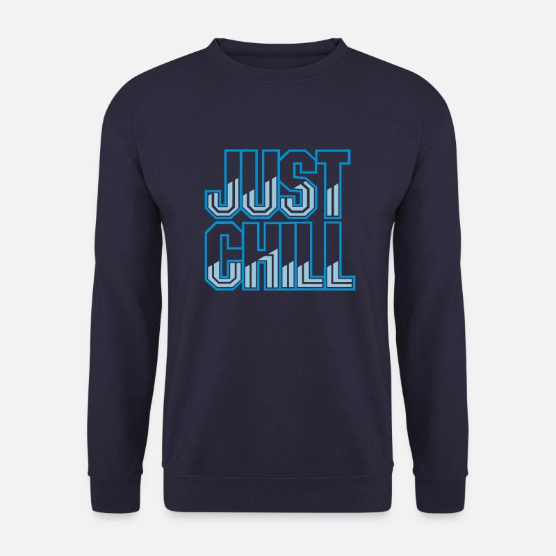 Just Chill Text Logo - Unisex Sweatshirt - navy