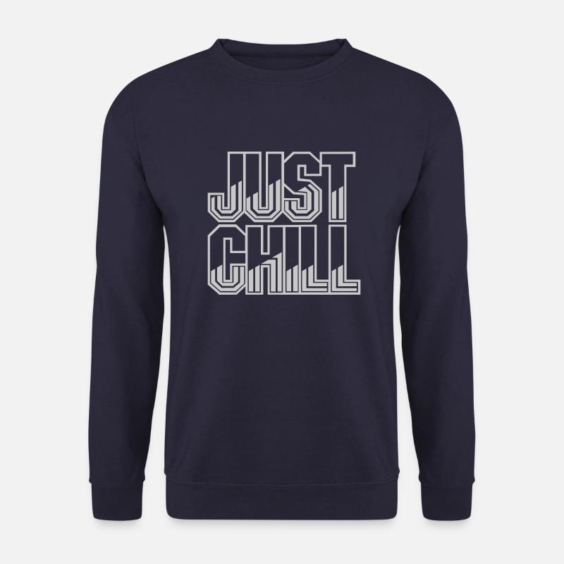 Just Chill Text Logo - Unisex Sweatshirt - navy