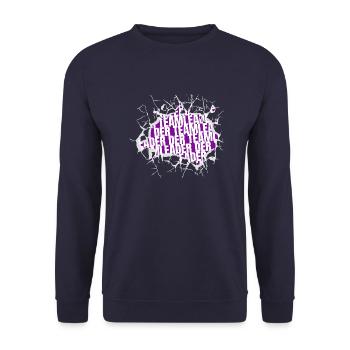 spruch geschenkidee birthday gift gift gift - Unisex Sweatshirt - navy - Front - Alina (178cm) & Michal (187cm)