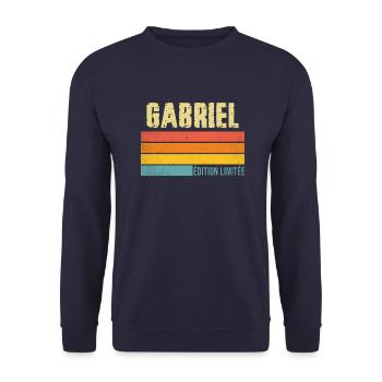Gabriel édition limitée - Sweat-shirt Unisexe - marine - Devant - Alina (178cm) & Michal (187cm)