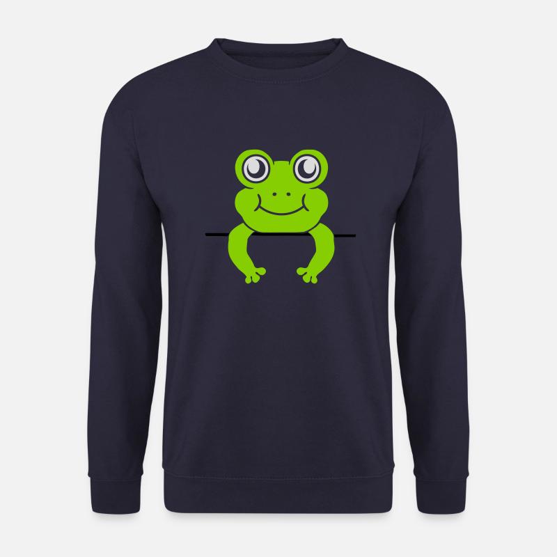 Frosch Mauer Schild Comic - Unisex Pullover - Navy