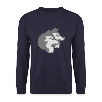 Team Logo Wolf Pack - Unisex Sweatshirt - navy - Front - Alina (178cm) & Michal (187cm)