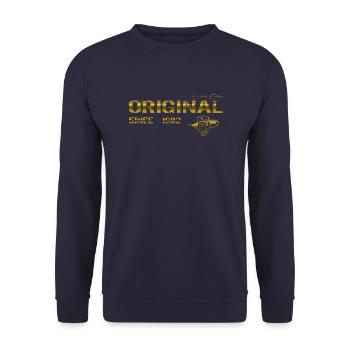 Original depuis 1982 - Sweat-shirt Unisexe - marine - Devant - Alina (178cm) & Michal (187cm)