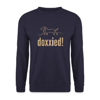 Doxxied LBBT - Unisex Pullover - Navy - Vorne - Alina (178cm) & Michal (187cm)
