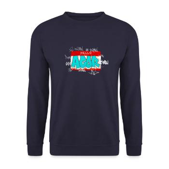 Graffiti design - Unisex Sweatshirt - navy - Front - Alina (178cm) & Michal (187cm)