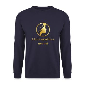 AFRICARAIBES MOOD - Sweat-shirt Unisexe - marine - Devant - Alina (178cm) & Michal (187cm)